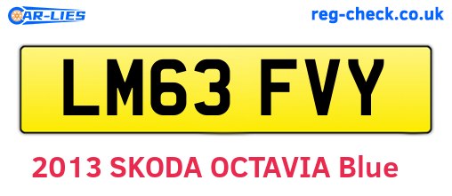LM63FVY are the vehicle registration plates.