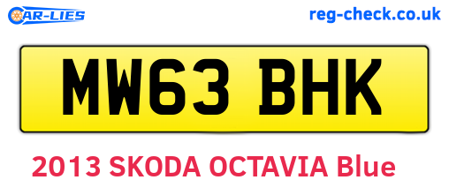 MW63BHK are the vehicle registration plates.