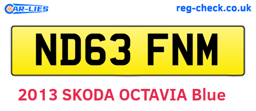 ND63FNM are the vehicle registration plates.