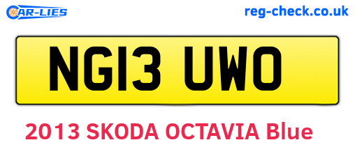 NG13UWO are the vehicle registration plates.