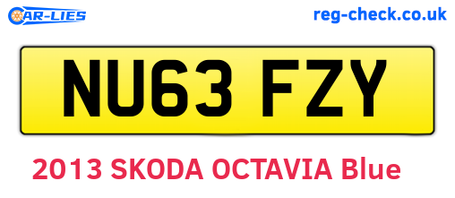 NU63FZY are the vehicle registration plates.