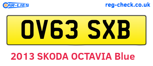 OV63SXB are the vehicle registration plates.
