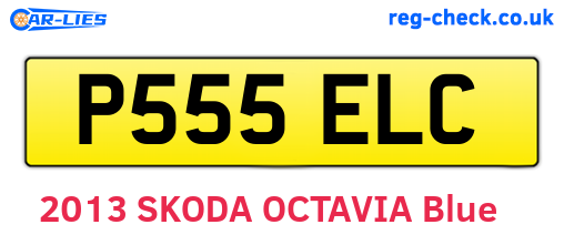 P555ELC are the vehicle registration plates.