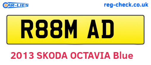 R88MAD are the vehicle registration plates.