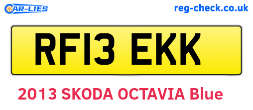 RF13EKK are the vehicle registration plates.
