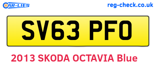 SV63PFO are the vehicle registration plates.