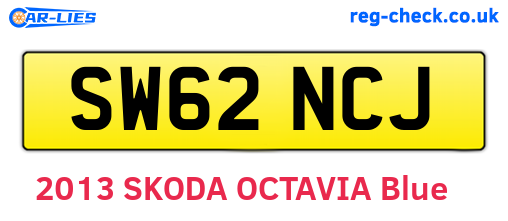 SW62NCJ are the vehicle registration plates.