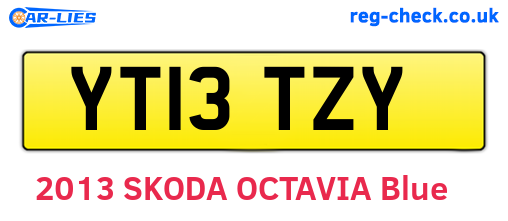 YT13TZY are the vehicle registration plates.