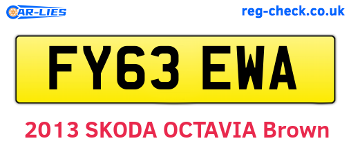 FY63EWA are the vehicle registration plates.
