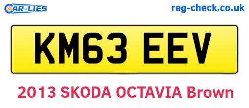 KM63EEV are the vehicle registration plates.