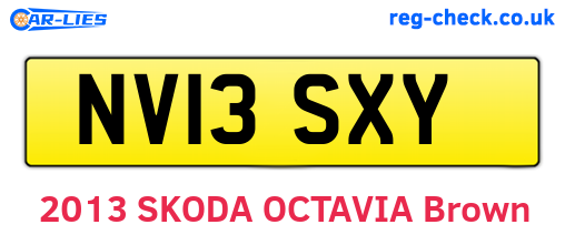 NV13SXY are the vehicle registration plates.