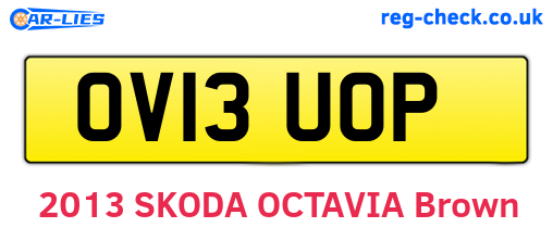 OV13UOP are the vehicle registration plates.