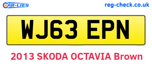 WJ63EPN are the vehicle registration plates.