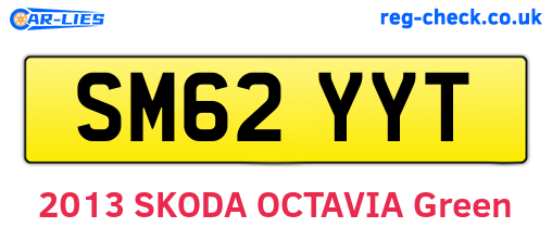SM62YYT are the vehicle registration plates.