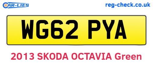 WG62PYA are the vehicle registration plates.