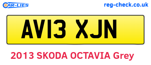 AV13XJN are the vehicle registration plates.