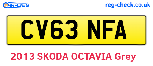 CV63NFA are the vehicle registration plates.