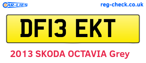 DF13EKT are the vehicle registration plates.