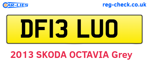 DF13LUO are the vehicle registration plates.