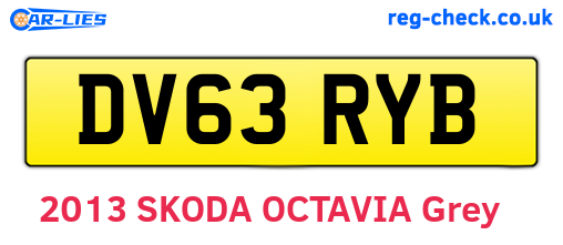 DV63RYB are the vehicle registration plates.