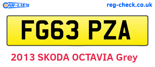 FG63PZA are the vehicle registration plates.