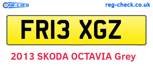FR13XGZ are the vehicle registration plates.
