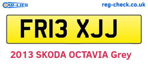 FR13XJJ are the vehicle registration plates.