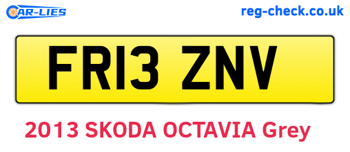 FR13ZNV are the vehicle registration plates.