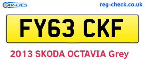 FY63CKF are the vehicle registration plates.