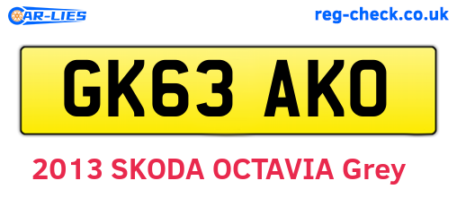 GK63AKO are the vehicle registration plates.