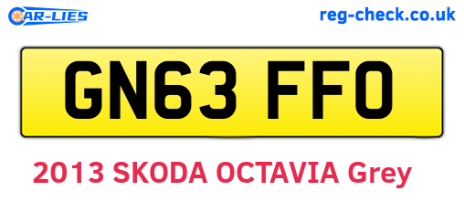 GN63FFO are the vehicle registration plates.