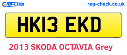 HK13EKD are the vehicle registration plates.