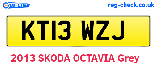 KT13WZJ are the vehicle registration plates.