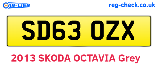 SD63OZX are the vehicle registration plates.