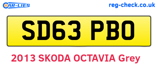 SD63PBO are the vehicle registration plates.