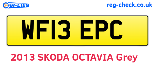 WF13EPC are the vehicle registration plates.