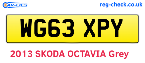 WG63XPY are the vehicle registration plates.