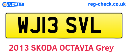 WJ13SVL are the vehicle registration plates.