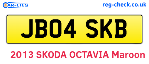 JB04SKB are the vehicle registration plates.
