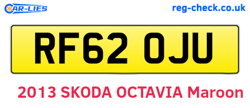 RF62OJU are the vehicle registration plates.