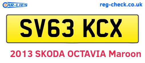 SV63KCX are the vehicle registration plates.