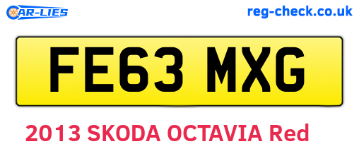 FE63MXG are the vehicle registration plates.