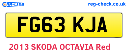 FG63KJA are the vehicle registration plates.
