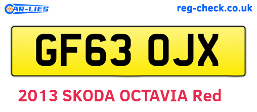 GF63OJX are the vehicle registration plates.