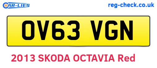 OV63VGN are the vehicle registration plates.