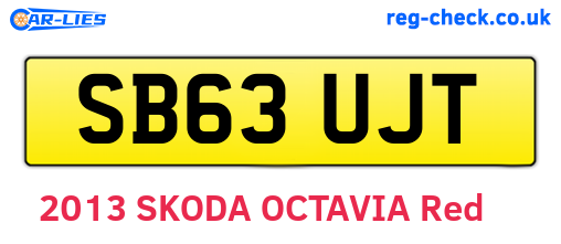 SB63UJT are the vehicle registration plates.