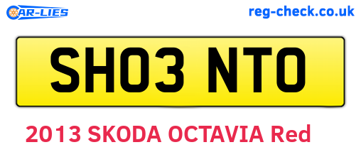 SH03NTO are the vehicle registration plates.