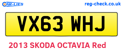 VX63WHJ are the vehicle registration plates.
