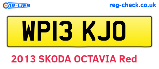WP13KJO are the vehicle registration plates.