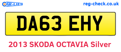 DA63EHY are the vehicle registration plates.